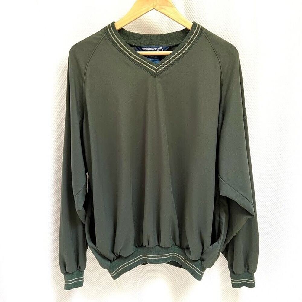 VTG - Y2K Sunderland of Scotland Men's Golf/Outdoor Pullover OLIVE SZ XL